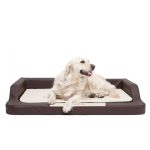 Hobby Dog Medico Lux hnedá s béžovým matracom s labradorom