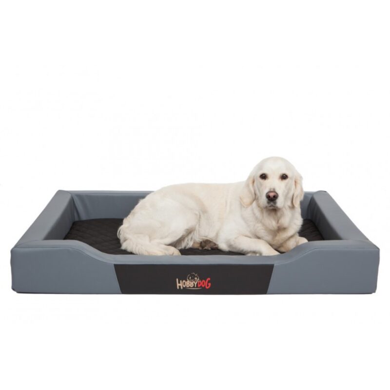 kožený pelech deluxe grafit ukážka labrador